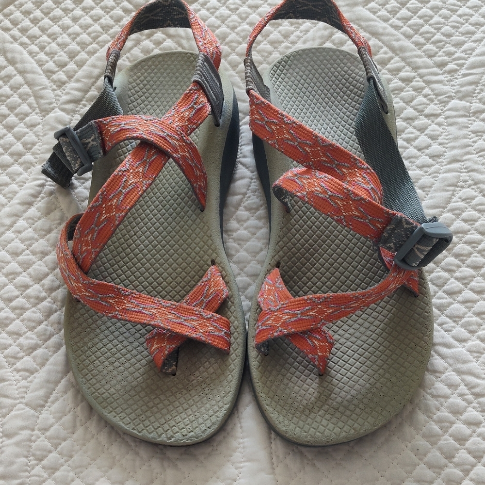 Chaco Orange and Gray Women's Sandals